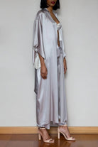 Shangay Silk Kimono Gray - 0
