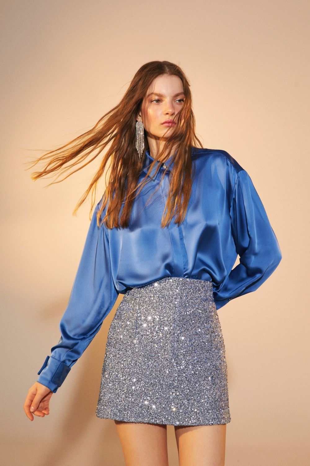 Ravenna Saten Gömlek French Blue - 2