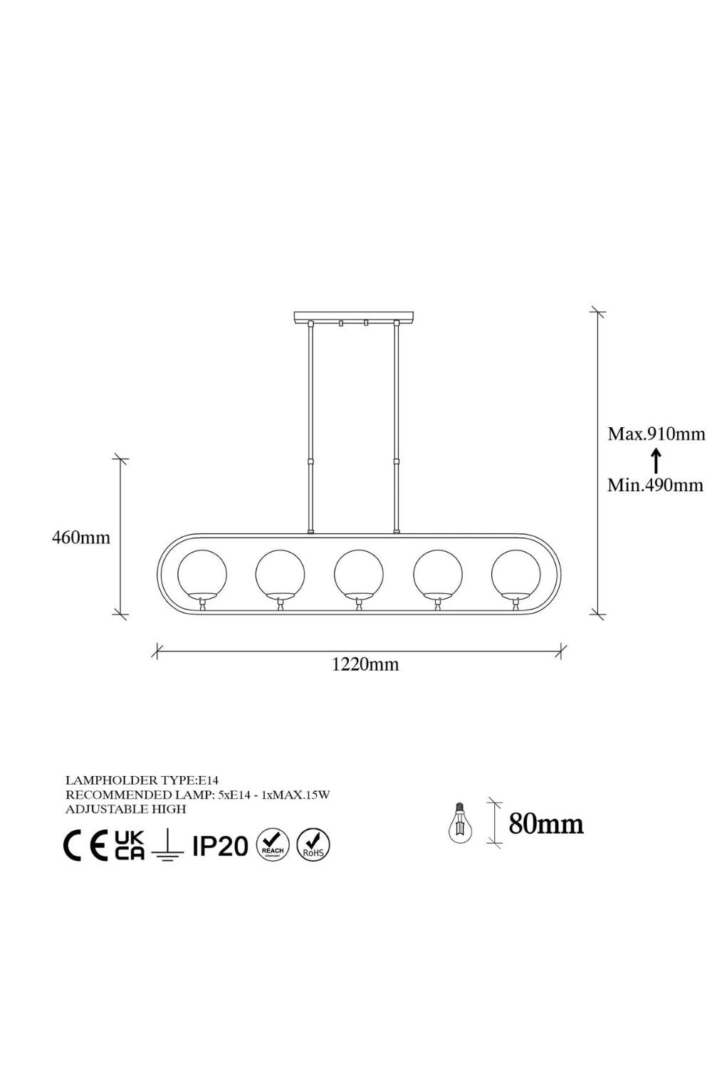 Covara 10615 Cam Avize Aydınlatma - 5