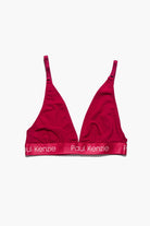 Christmas Üçgen Spor Bralet, Kırmızı - 0