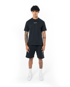 Erkek Oversize Basic Baskılı Tişört - Siyah - 0