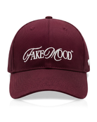 Unisex Nakışlı Çelik FM Madalyon Detaylı Cap - Bordo - 0