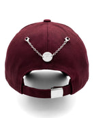 Unisex Nakışlı Çelik FM Madalyon Detaylı Cap - Bordo - 1