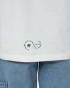 Unisex Oversize FM Silikon Icon Detaylı Tişört - Beyaz - 5