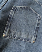 Unisex Relaxed Fit FM Icon Logo Kabartmalı Premium Denim Şort - Lacivert - 8