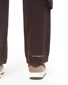 Unisex Relaxed Fit Logo Kabartmalı Nakış Detaylı Premium Kargo Pantolon - Kahverengi - 7