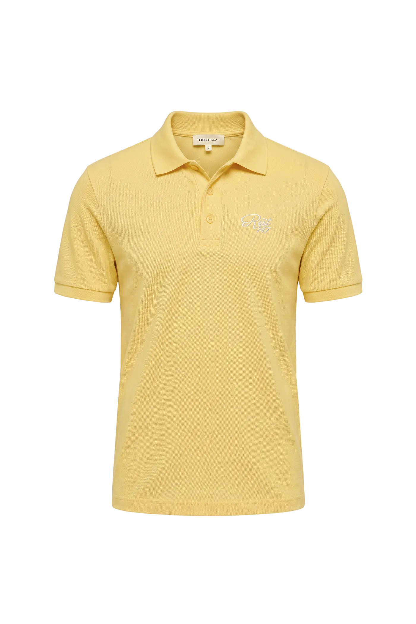 Erkek Relaxed Fit Rest Club Polo T-shirt - Sarı - 0