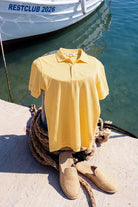 Erkek Relaxed Fit Rest Club Polo T-shirt - Sarı - 1