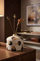 Yalın Mini Dekoratif Vazo - Modern Dekoratif Obje, Taş Dokulu Minimal İskandinav Vazo - 5