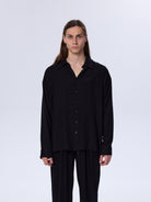 Belmondo Kumaş Oversize Siyah Gömlek - 0