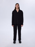 Belmondo Kumaş Oversize Siyah Gömlek - 1