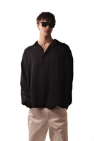 Belmondo Kumaş Oversize Siyah Gömlek - 10