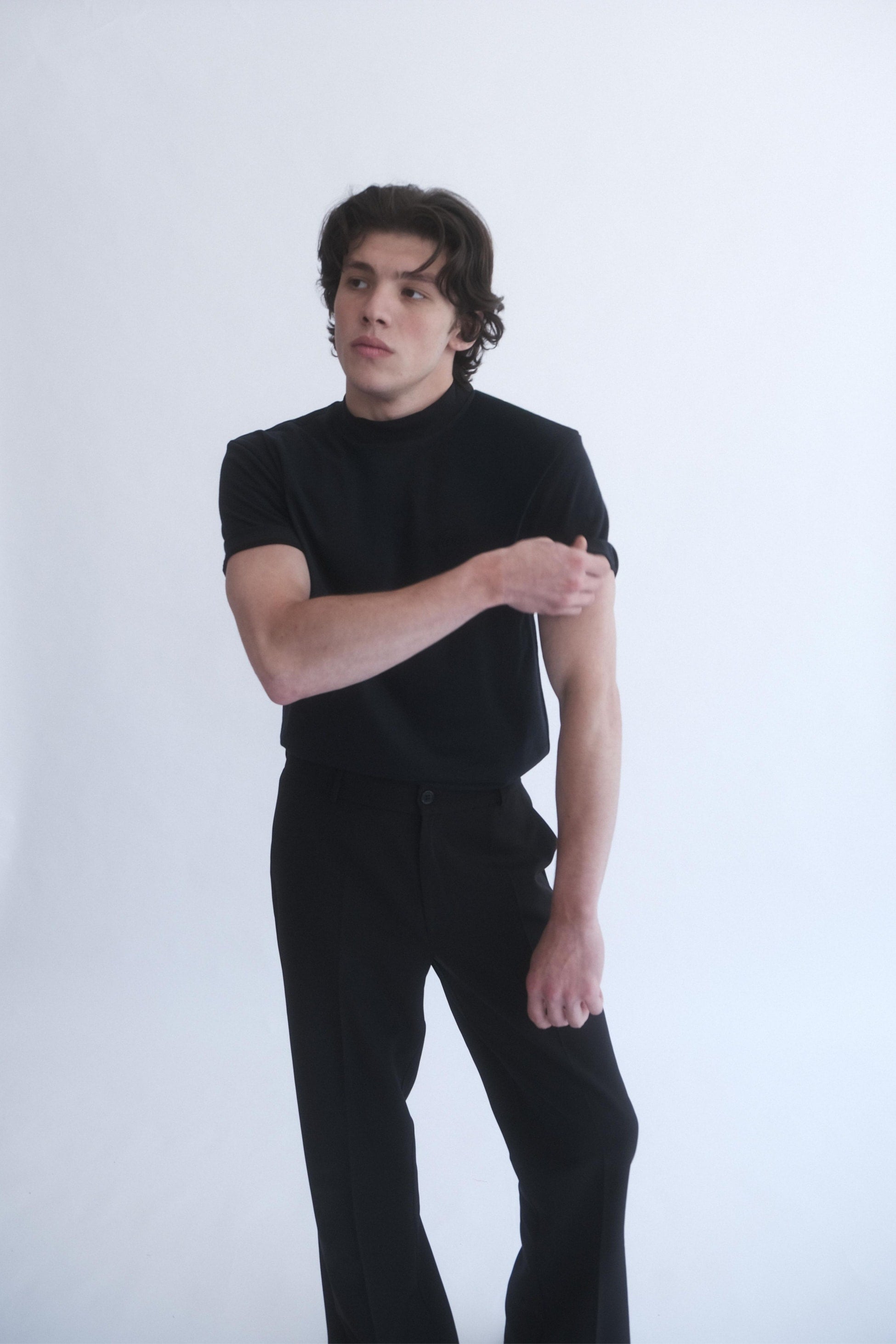 Alvin Siyah Basic T-Shirt - 1
