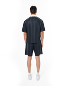 Erkek Oversize Polo Yaka Jersey Fakemood Forma - Siyah - 1