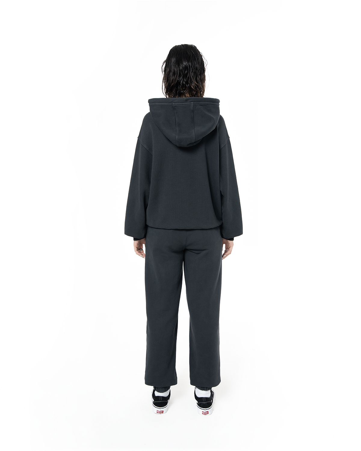 Kadın Oversize Fm Icon Nakışlı Hoodie - Black - 2