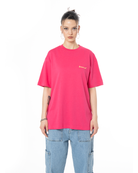 Kadın Oversize 2000’S Puff Baskılı Tişört - Neon Pembe - 0