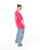 Kadın Oversize 2000’S Puff Baskılı Tişört - Neon Pembe - 2