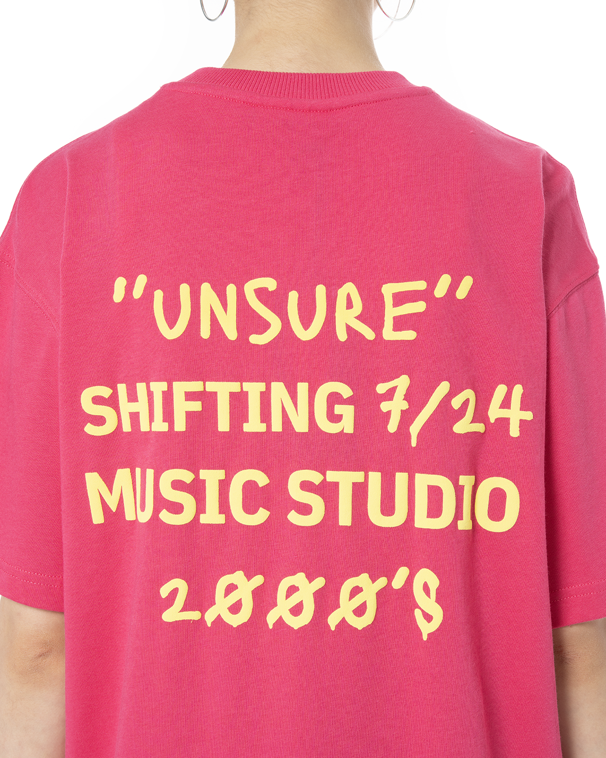 Kadın Oversize 2000’S Puff Baskılı Tişört - Neon Pembe - 3