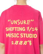 Kadın Oversize 2000’S Puff Baskılı Tişört - Neon Pembe - 3