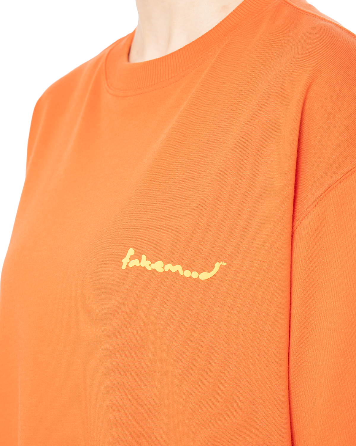 Kadın Oversize 2000’S Puff Baskılı Tişört - Neon Turuncu - 2