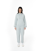 Kadın Oversize Fm Icon Nakışlı Hoodie - Mavi - 0