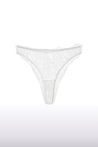 Lacy Fransız Dantel Gelin Külot, Beyaz - 0