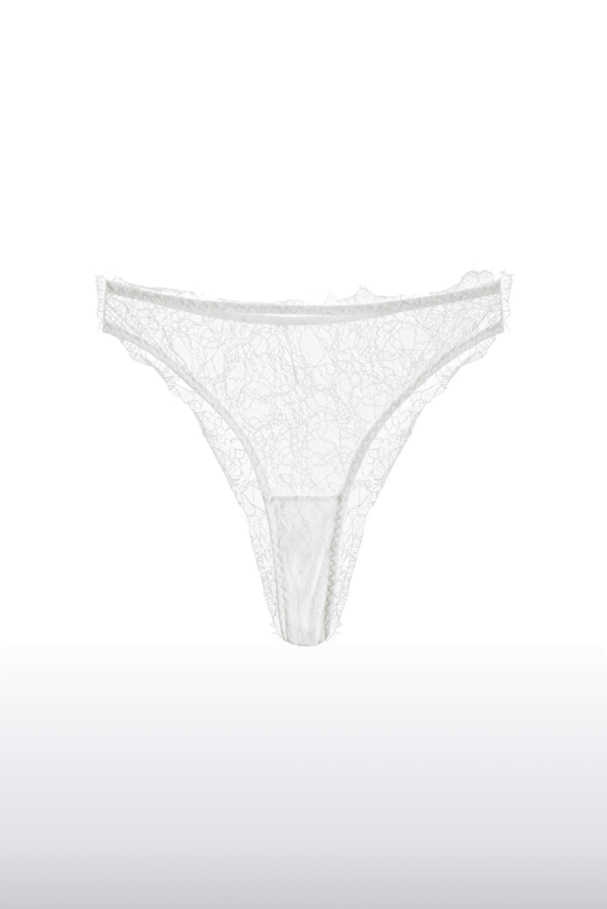 Lacy Fransız Dantel Gelin Külot, Beyaz - 0