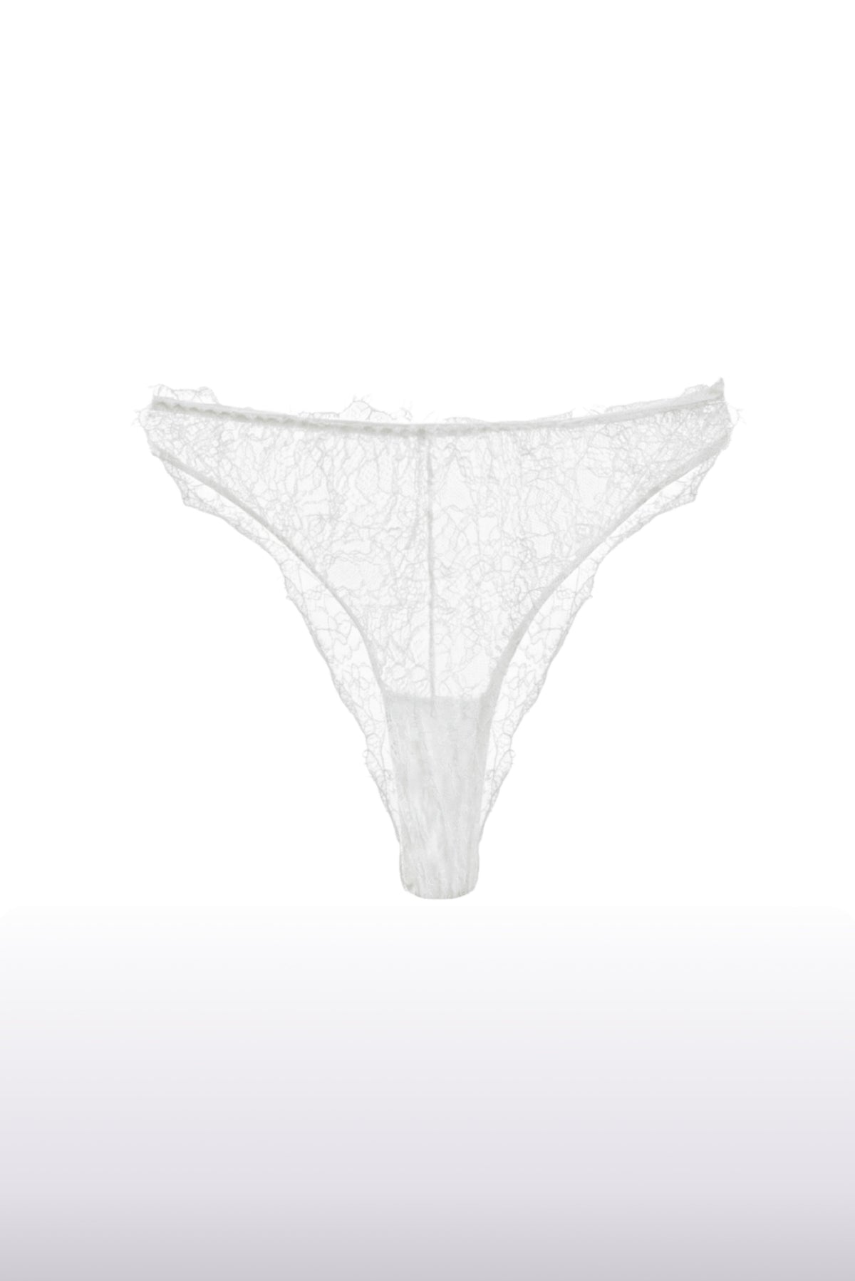 Lacy Fransız Dantel Gelin Külot, Beyaz - 1