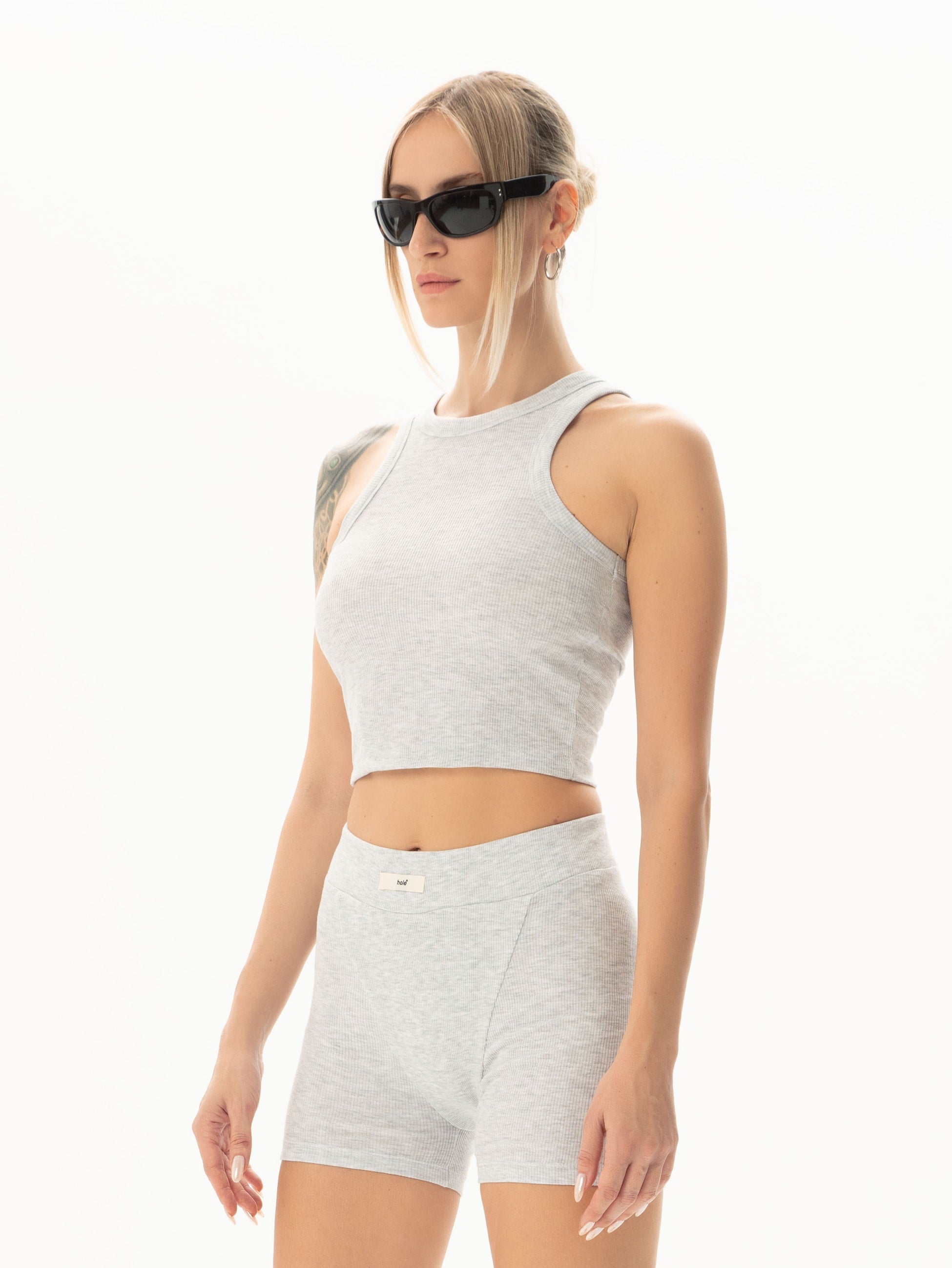 Kaşkorse Gri Crop Top - 0