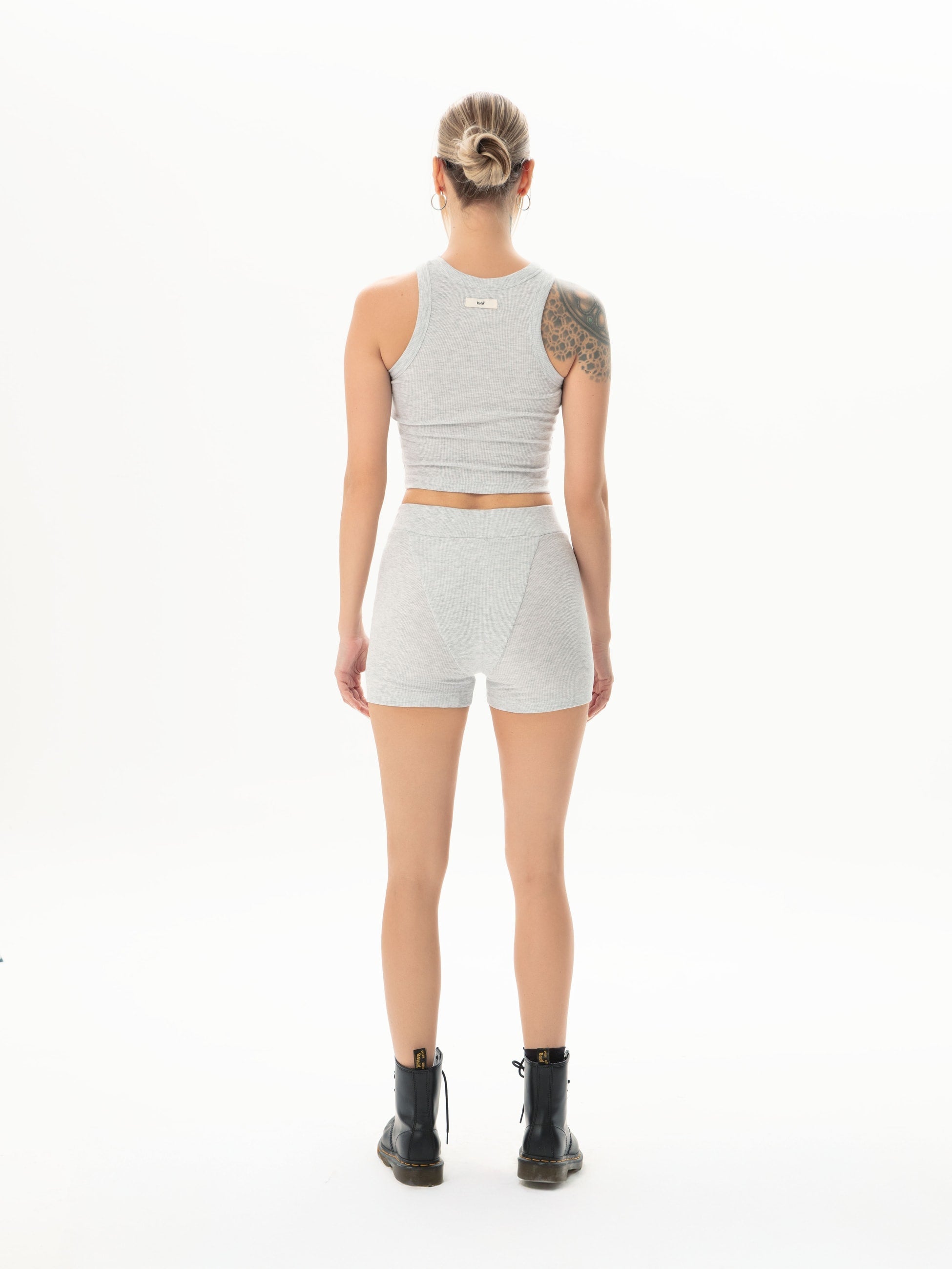 Kaşkorse Gri Crop Top - 3