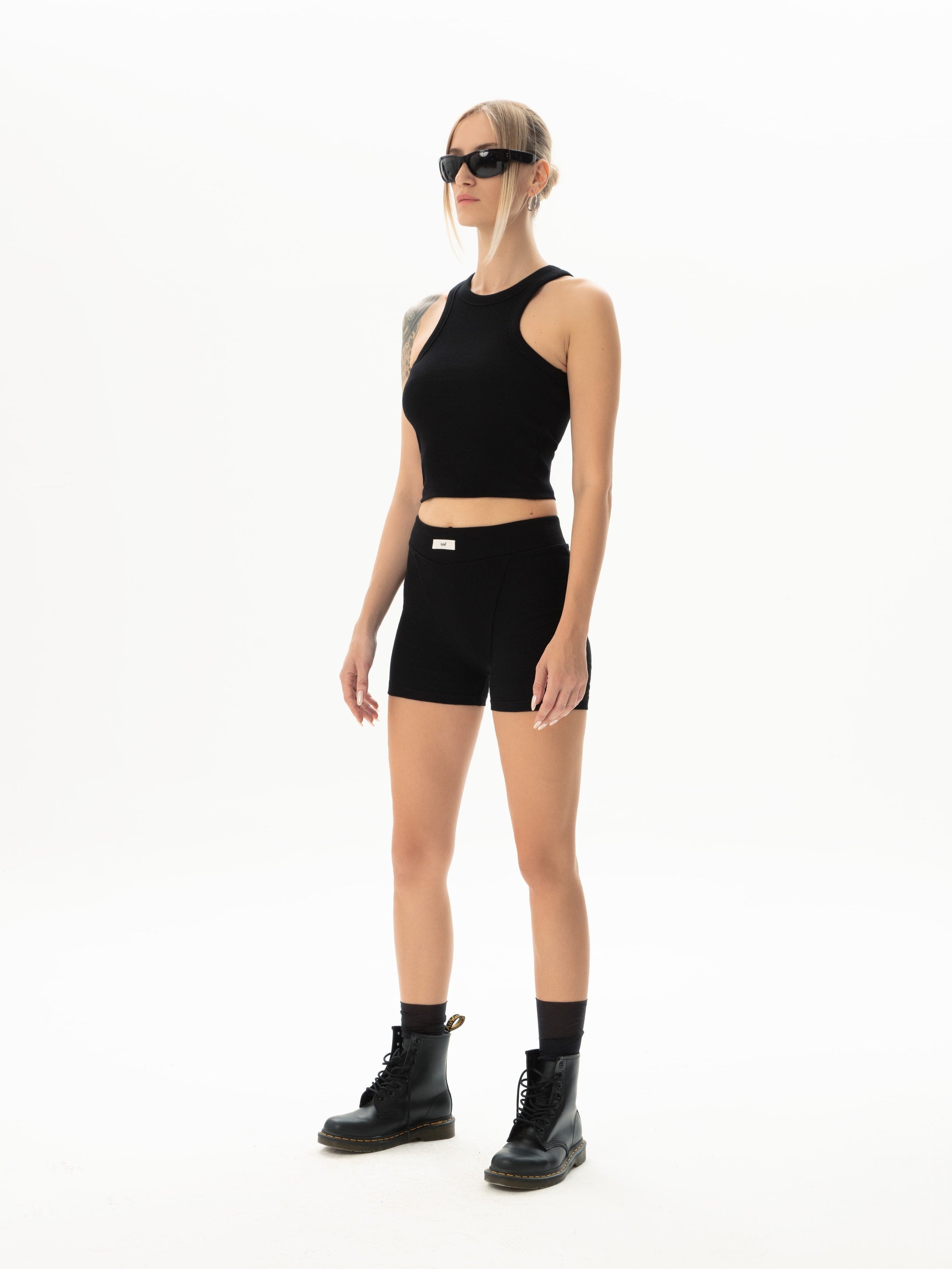 Kaşkorse Siyah Crop Top - 1