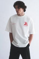 Hole Service Satellite Baskılı Oversize T-Shirt - 0