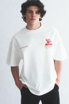 Hole Service Satellite Baskılı Oversize T-Shirt - 2