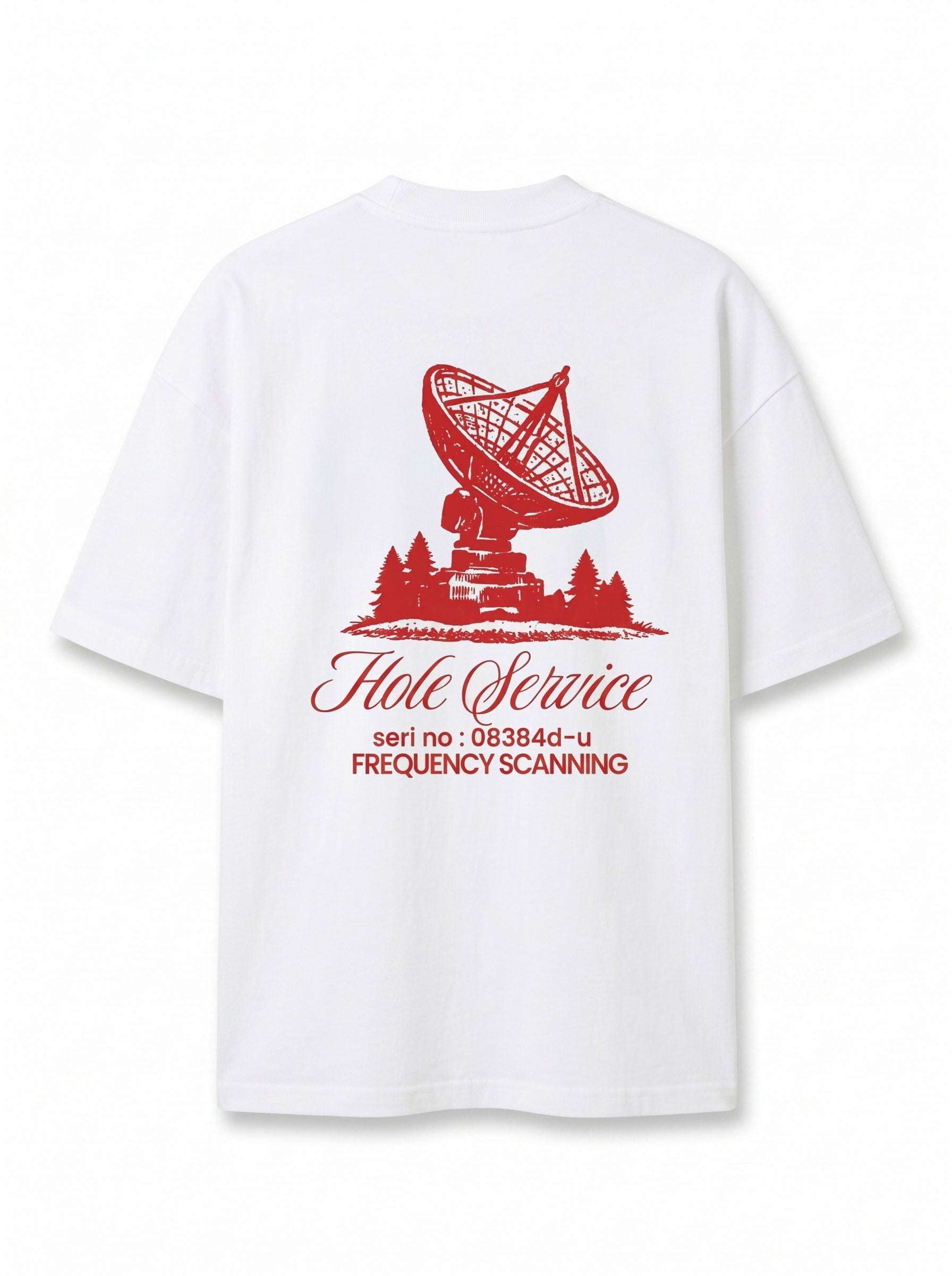 Hole Service Satellite Baskılı Oversize T-Shirt - 7