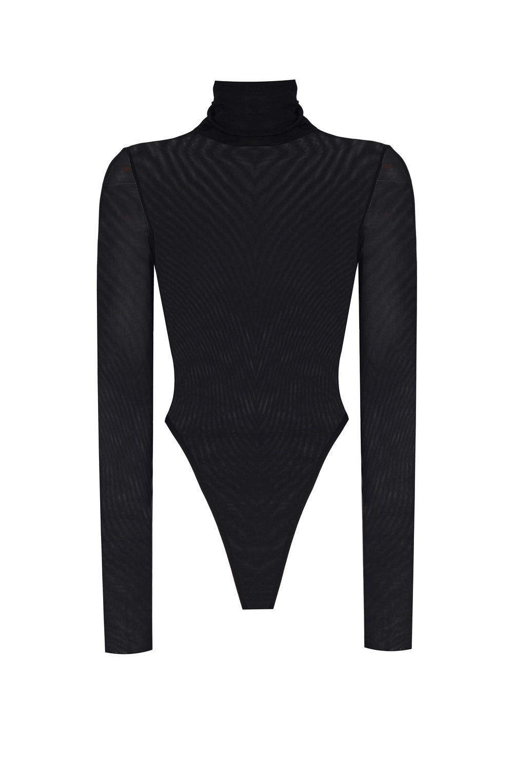 Transparan Balıkçı Yaka Bodysuit - 0