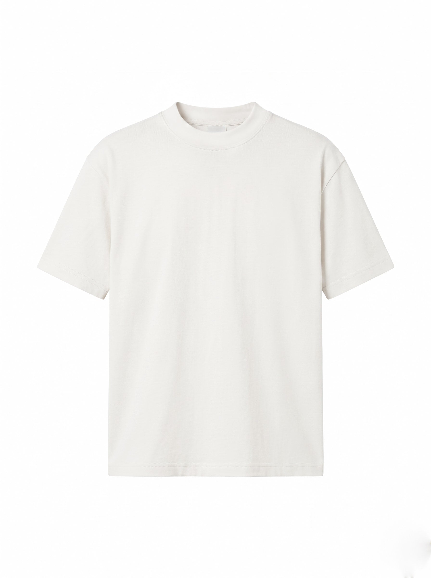 Organik Penye Basic Ekru Regular T-Shirt - 0