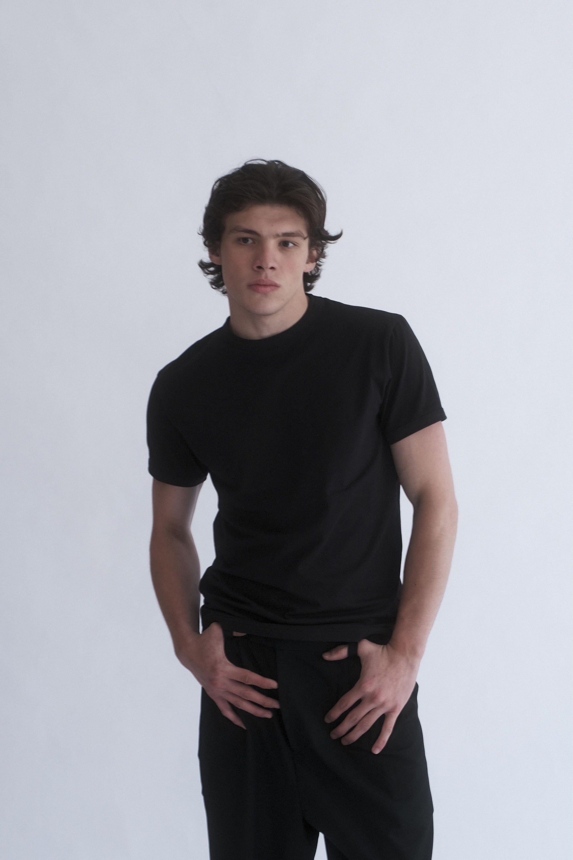 Slim Fit Siyah Basic T-Shirt - 0