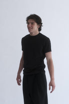 Slim Fit Siyah Basic T-Shirt - 1