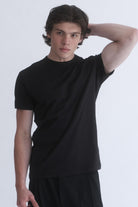 Slim Fit Siyah Basic T-Shirt - 3