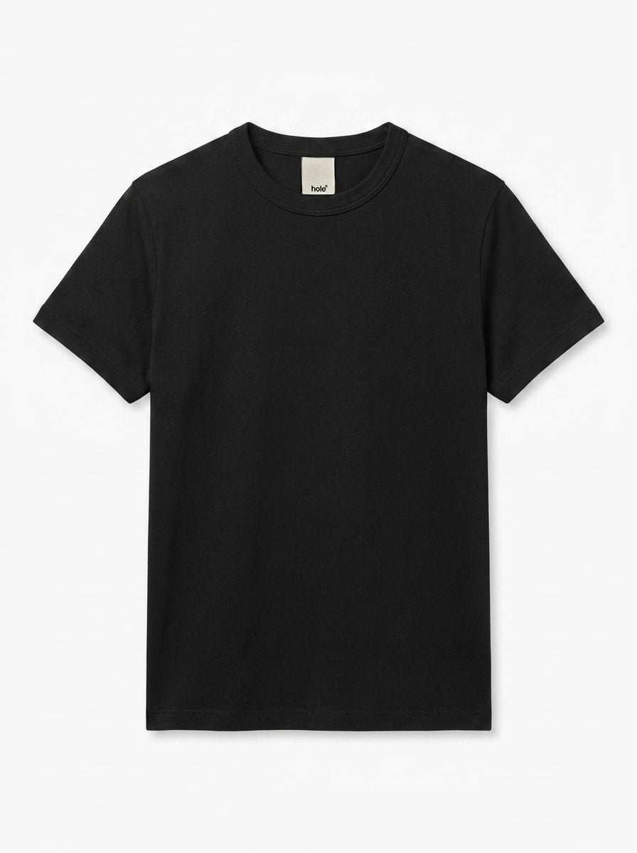 Slim Fit Siyah Basic T-Shirt - 5