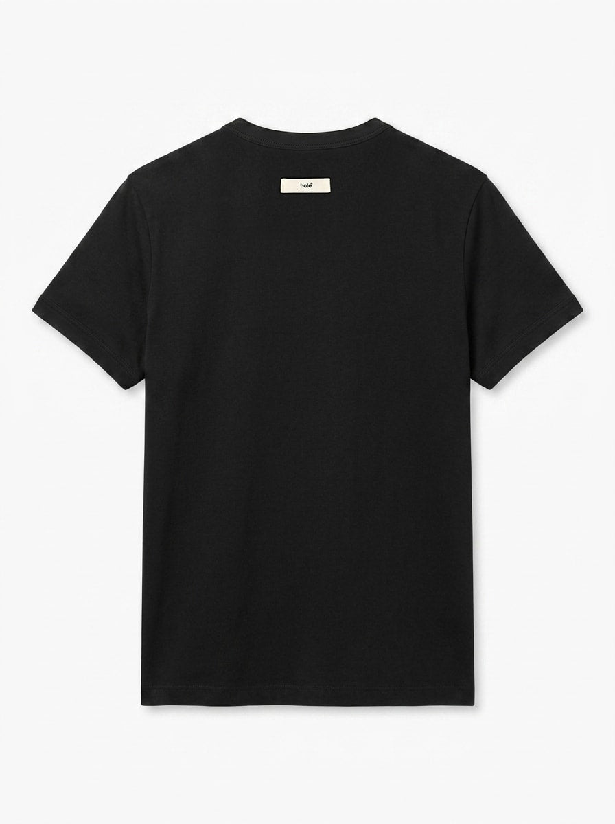 Slim Fit Siyah Basic T-Shirt - 6