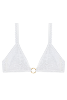 Ay Desenli Dantel Bralet, Beyaz - 0