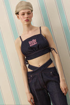 Dark Fleur Sılk Touch Denim Bluz - 0