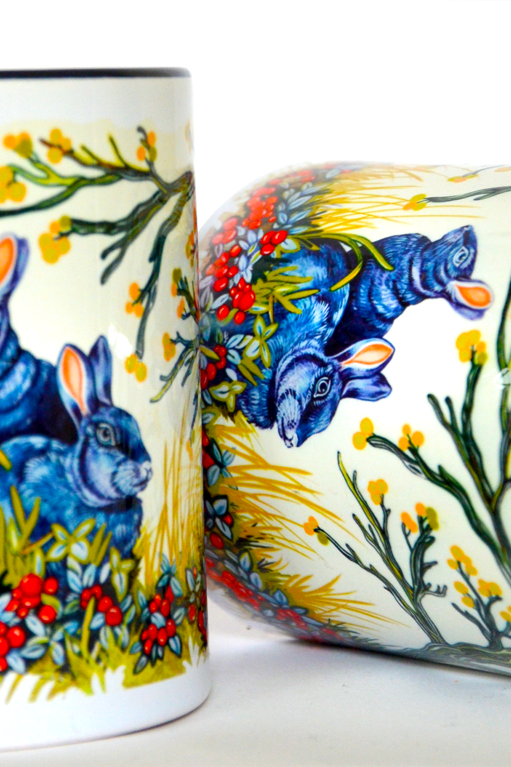 Lepora | Tavşan Ve Doğa Desenli | Özel Tasarım Porselen Kupa – 330ml - 8