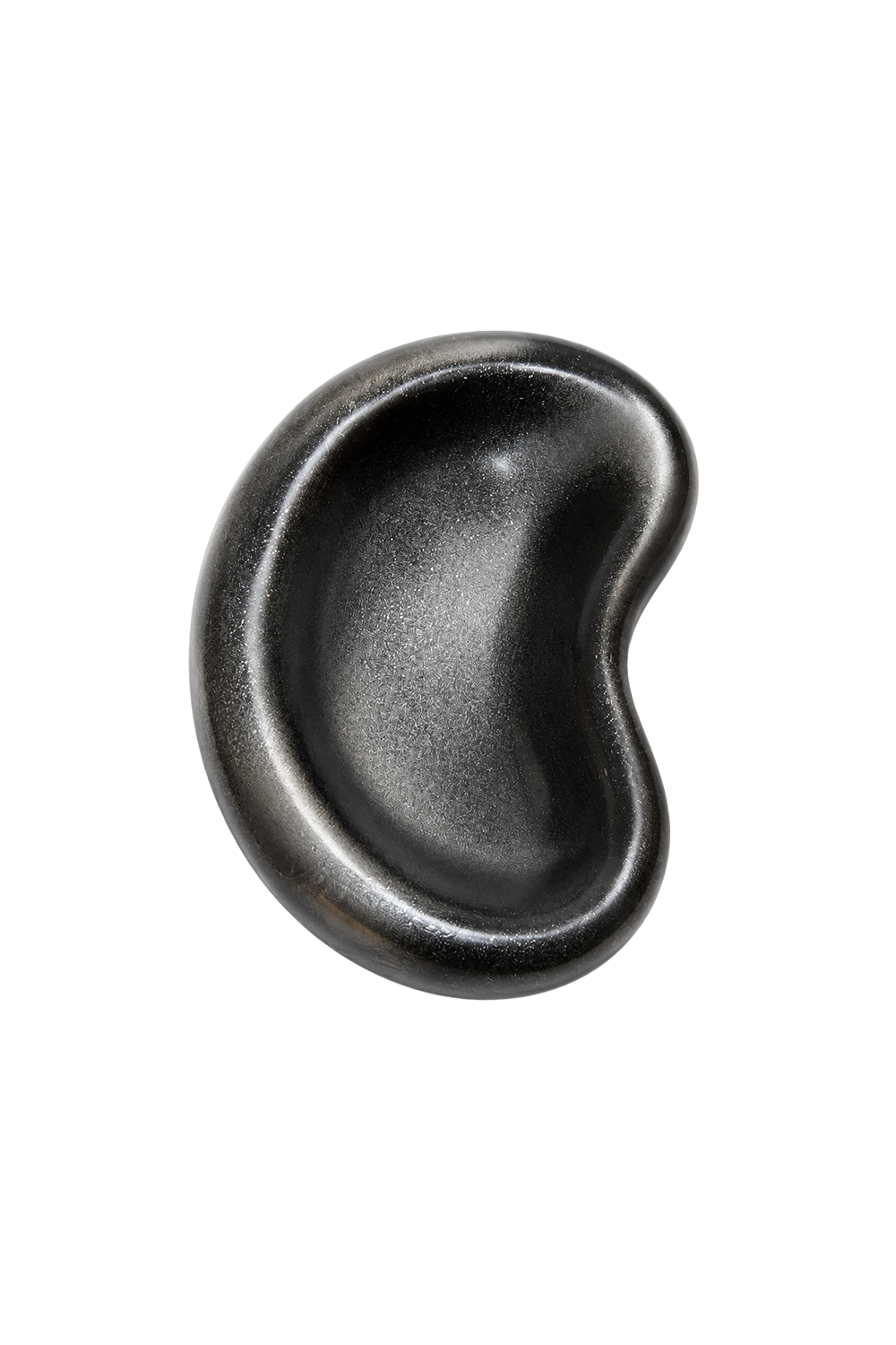 Organik Form Bean Tabak | Siyah Gümüş Metalik, Dekoratif Tabak, Ev & Salon Aksesuarı, Fasulye Tasarım Tabak - 5