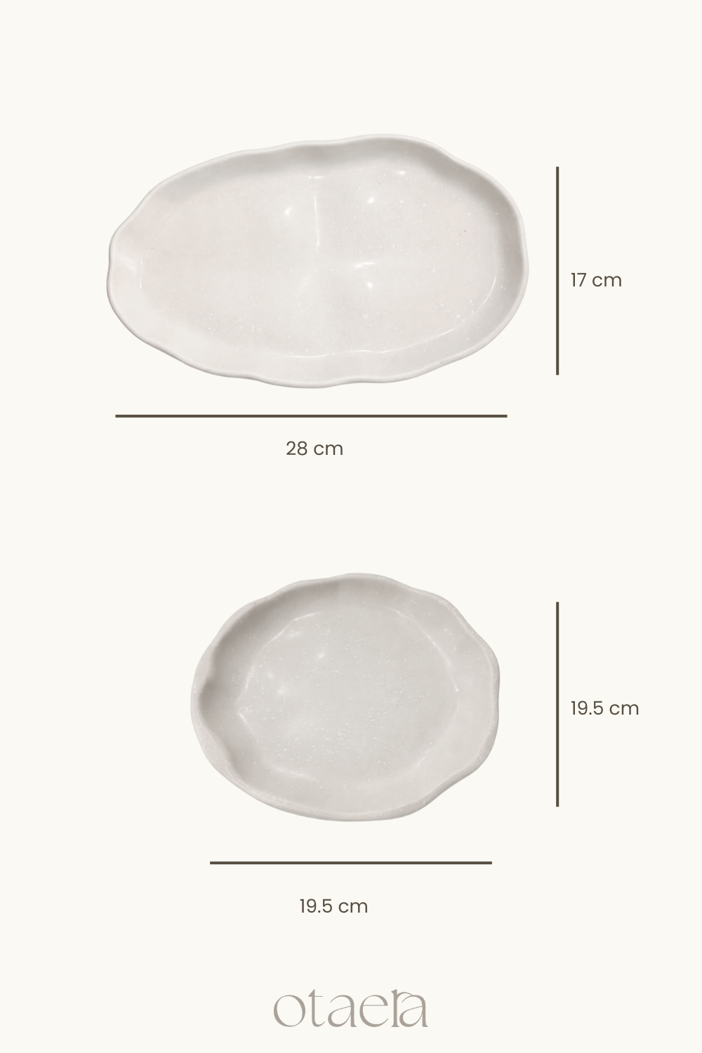 Kıyı Form No:01 | Oval Dekoratif Tabak – Organik Taş Dokulu, Takı & Sunum Tabağı, Dresuar Objesi - 1