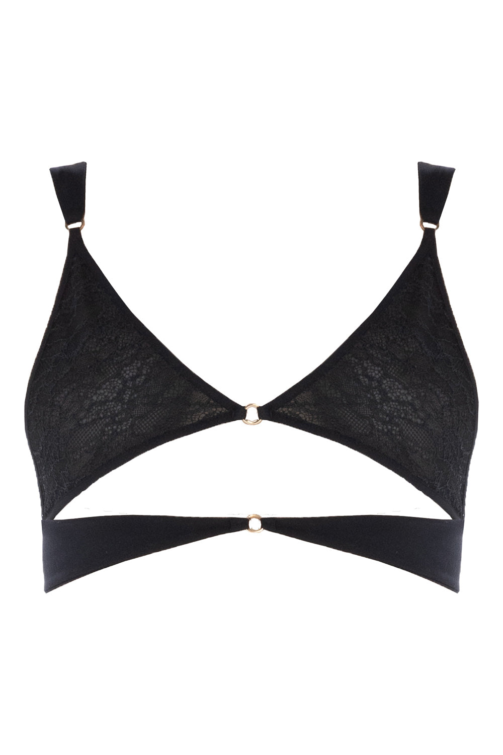 Liana Siyah Dantel Bralet - 0