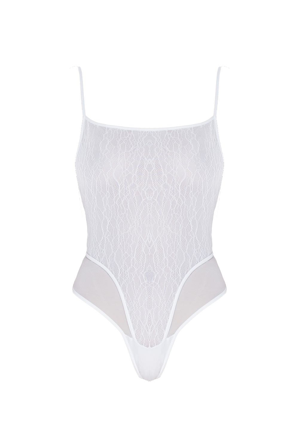 Vera Beyaz Dantel Bodysuit - 0