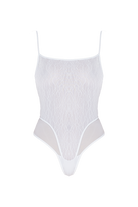 Vera Beyaz Dantel Bodysuit - 0