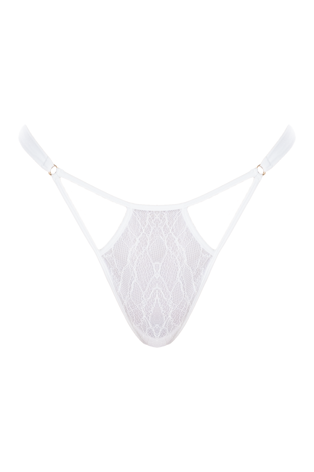 Alice Beyaz Dantel Tanga - 0